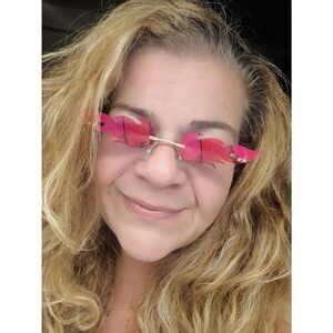 Petals and Peacocks Flame Iridescent Wire frame Sunglasses